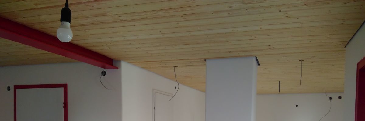 An die Decke gegangen